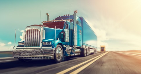 Semi-Truck on Highway