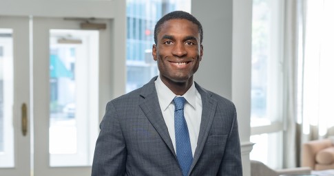 Man in tie smiling