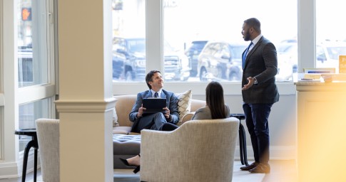 Attorneys in lobby